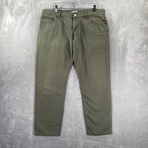 Ash & Erie Jeans men's 36x27 Straight Leg Classic Fit Green Denim Stretch Casual